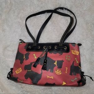 Dooney & Bourke Scottie Dog Large Tassel Zip Bag